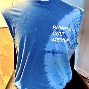 Satisfy running moth eaten sleeves top.